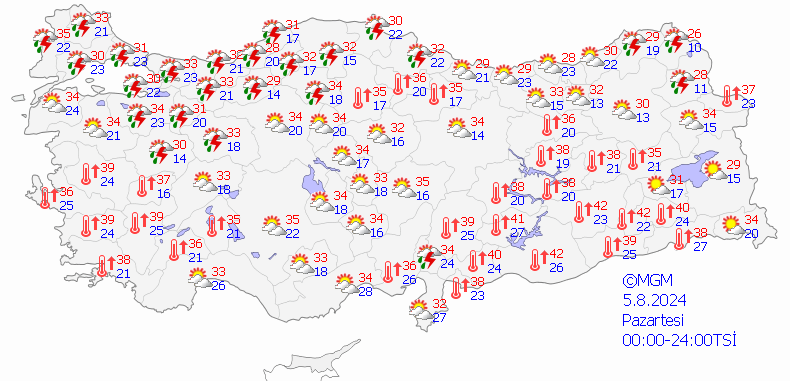 PAZARTESİ SAĞANAK GELİYOR